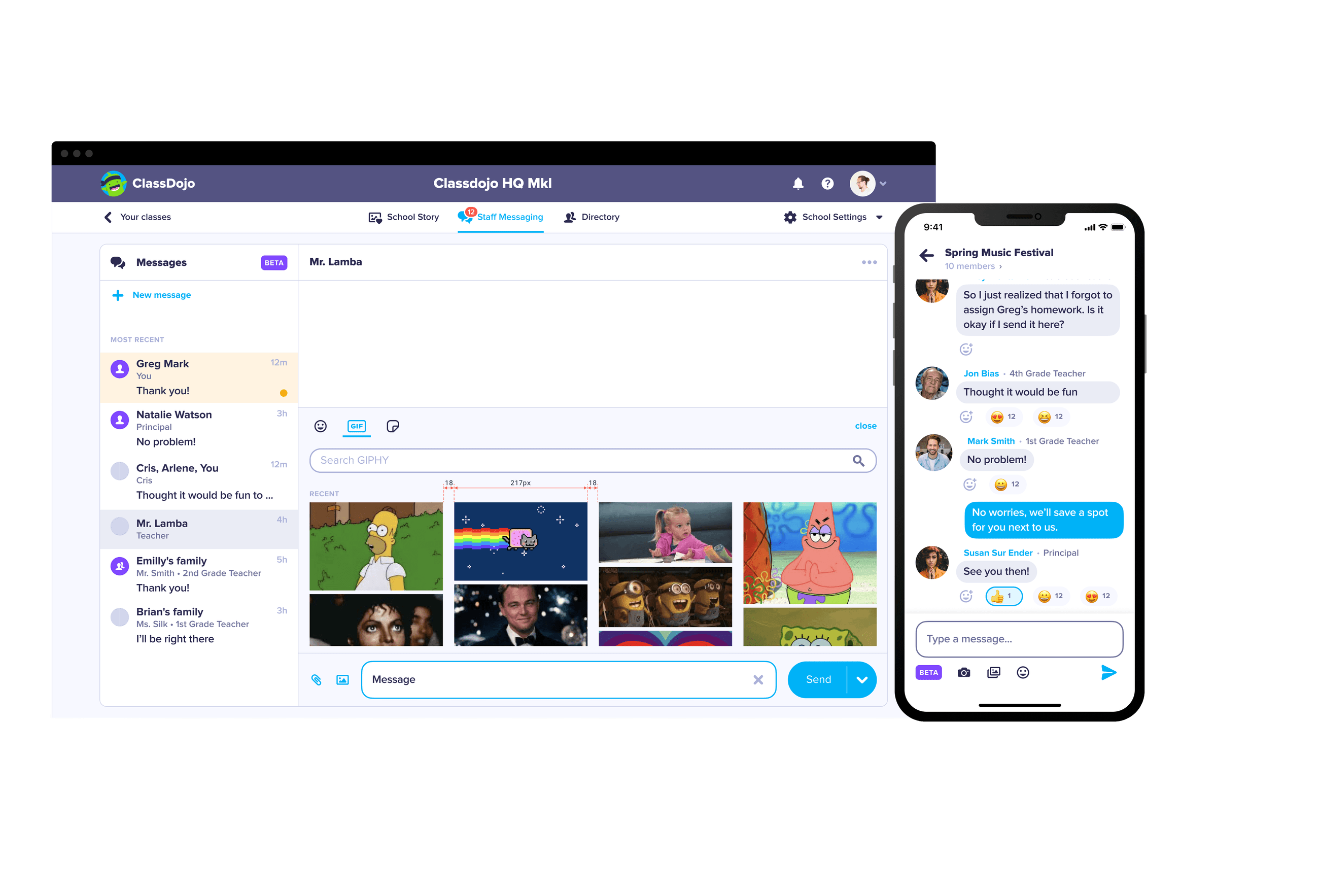 classdojo messaging tool